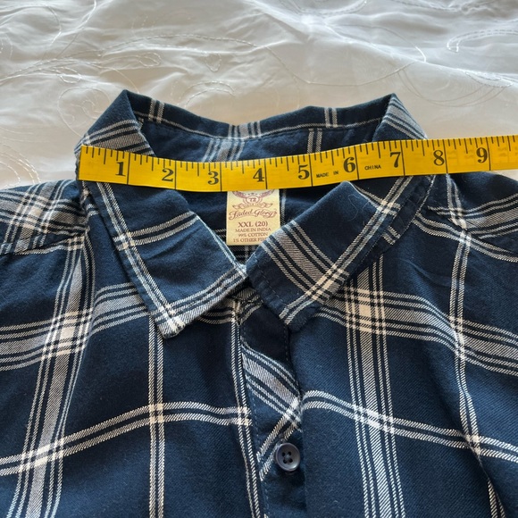 Faded Glory Womens XXL Blue/White Long Sleeve Plaid Shirt - Picture 12 of 15
